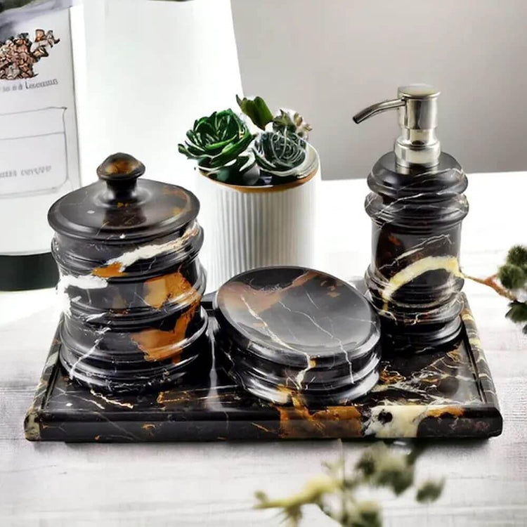4-Piece Bathroom Accessory Sets - Nature Home Decor