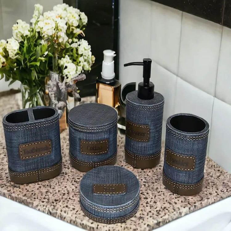 5-Piece Bathroom Accessory Sets - Nature Home Decor