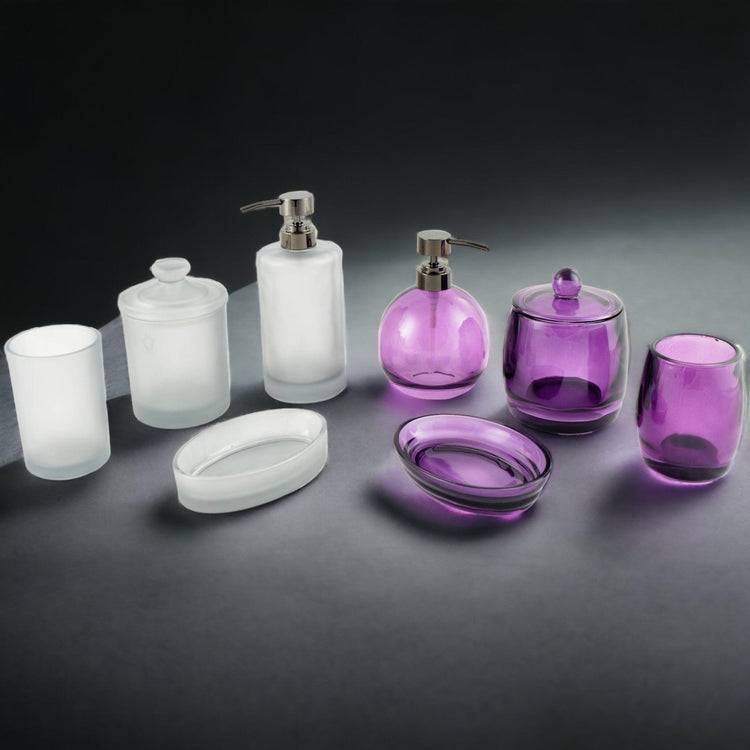 Glass Bathroom Accessory Sets - Nature Home Decor