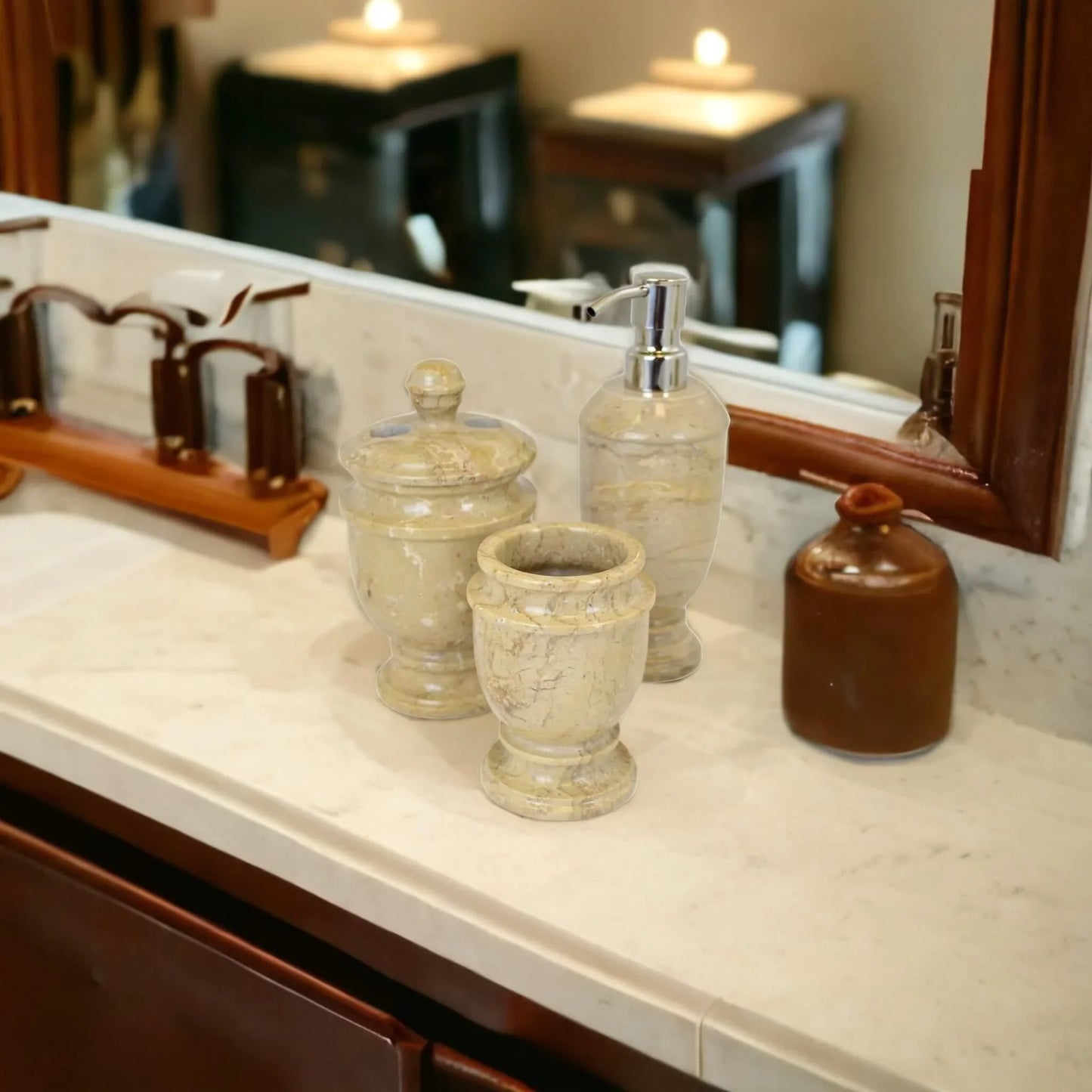 3 Piece Bathroom Set- Elegant Bathroom - Nature Home Decor - Nature Home Decor