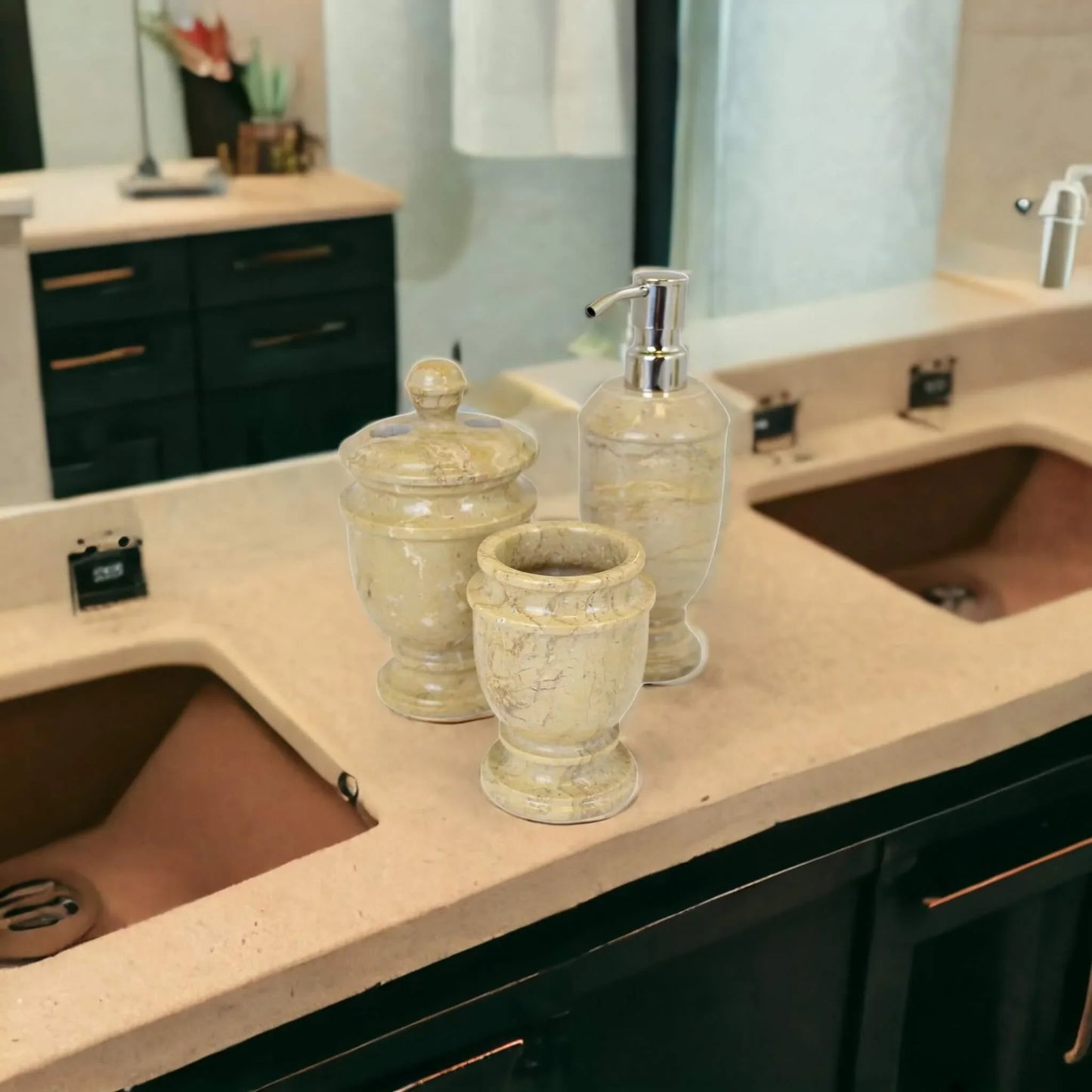 3 Piece Bathroom Set- Elegant Bathroom - Nature Home Decor - Nature Home Decor