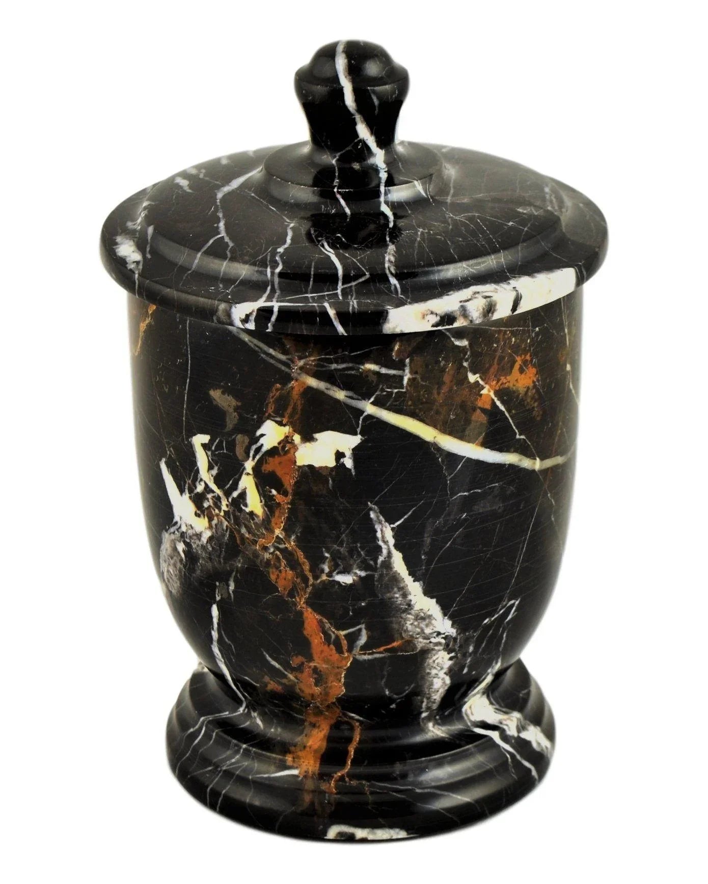 Bath Accessories - Cotton Swab Dispenser of Michelangelo Marble - Nature Home Decor