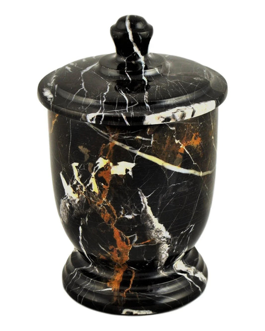 Bath Accessories - Cotton Swab Dispenser of Michelangelo Marble - Nature Home Decor