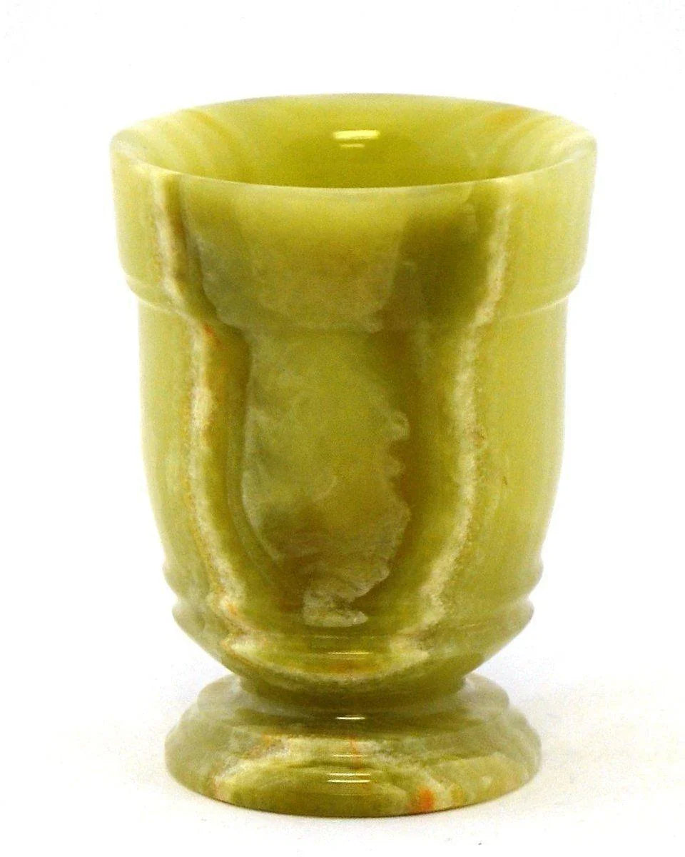 Bathroom Tumbler of Green Onyx | Tasmanian Collection - Nature Home Decor
