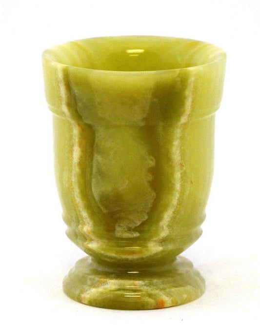 Bathroom Tumbler of Green Onyx | Tasmanian Collection - Nature Home Decor