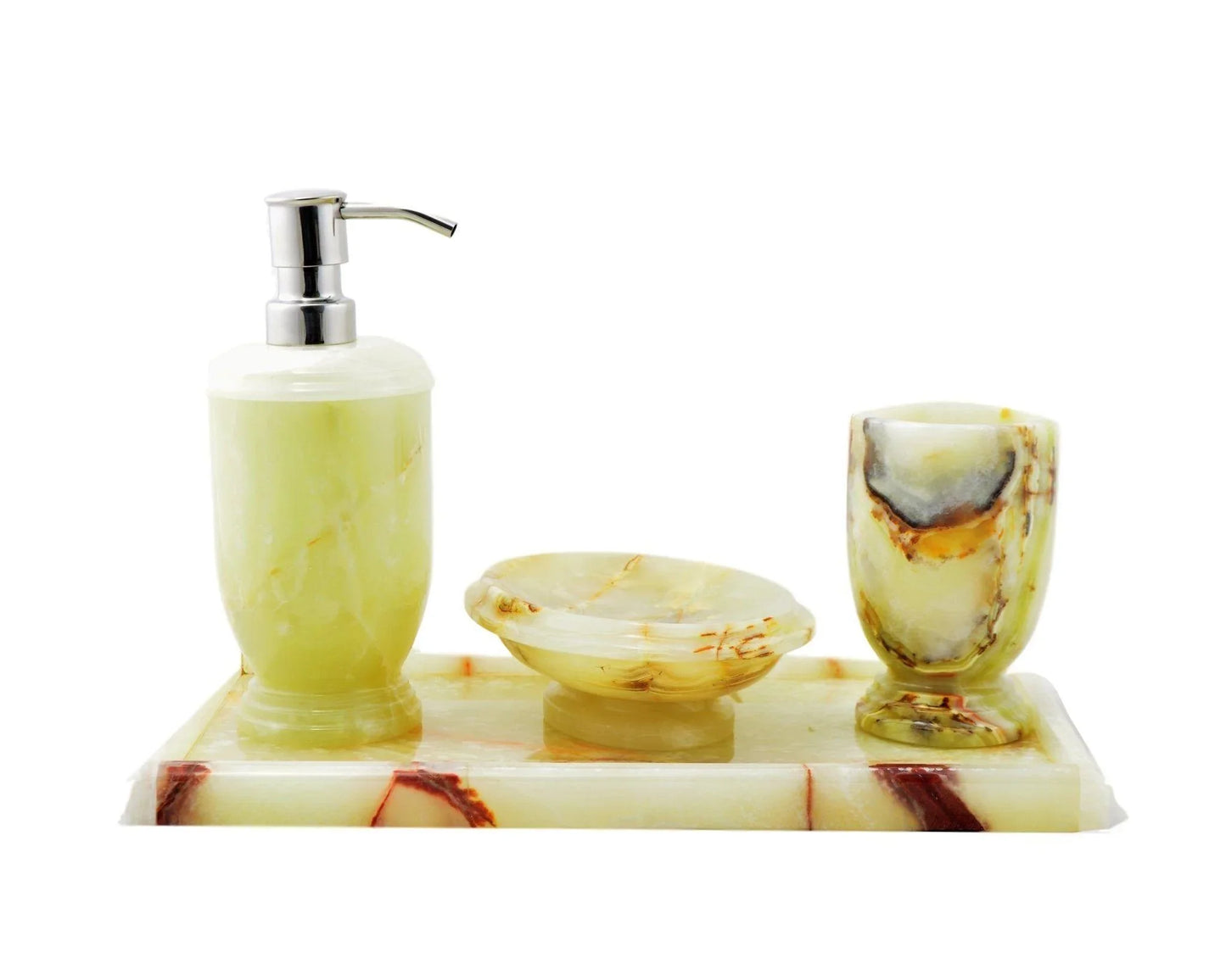 Bathroom Tumbler of Pistachio Onyx - Nature Home Decor