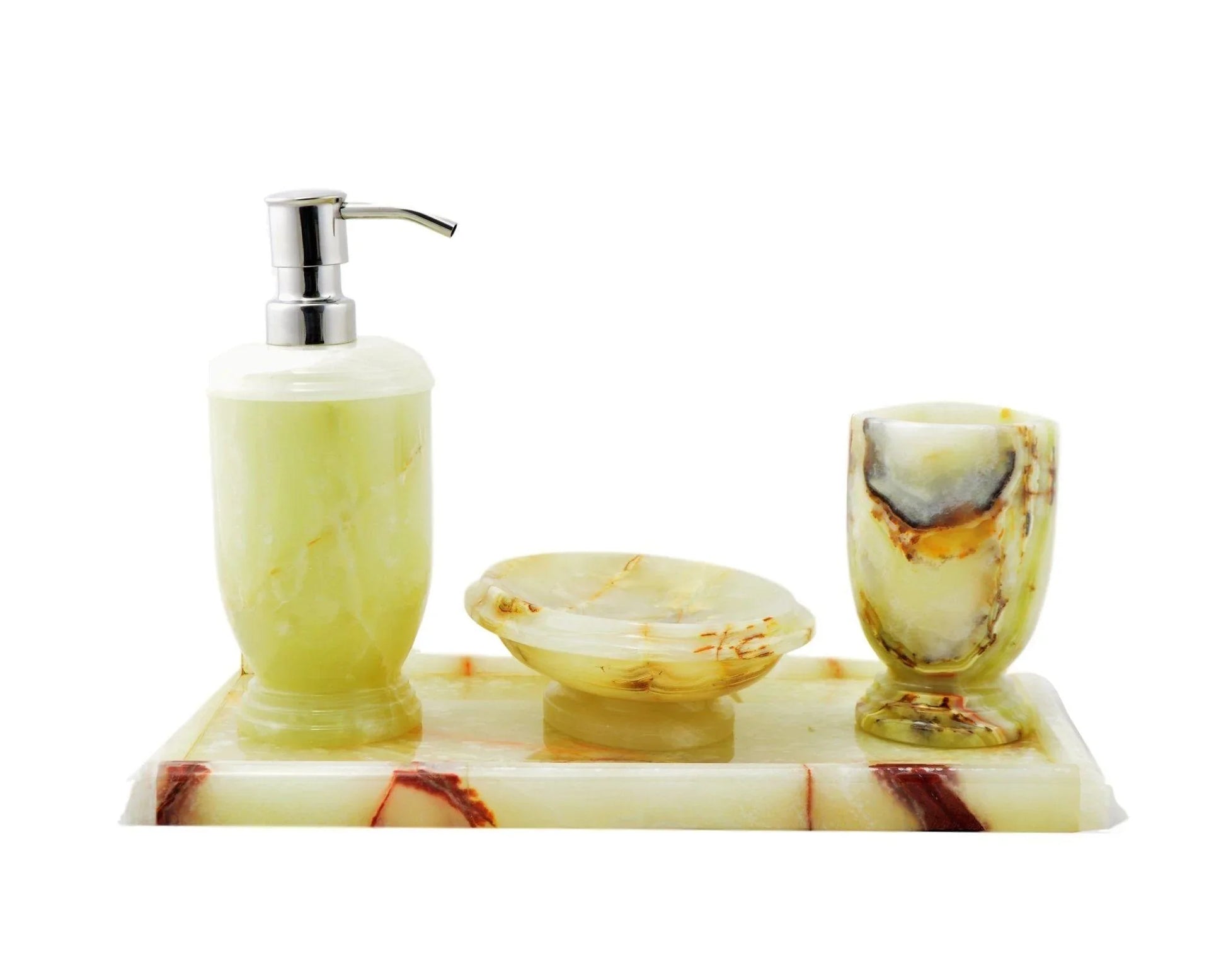 Bathroom Tumbler of Pistachio Onyx - Nature Home Decor