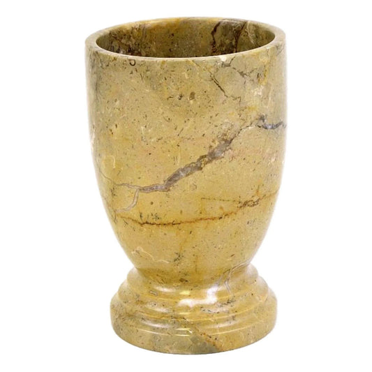 Bathroom Tumbler of Sahara Beige Marble - Nature Home Decor