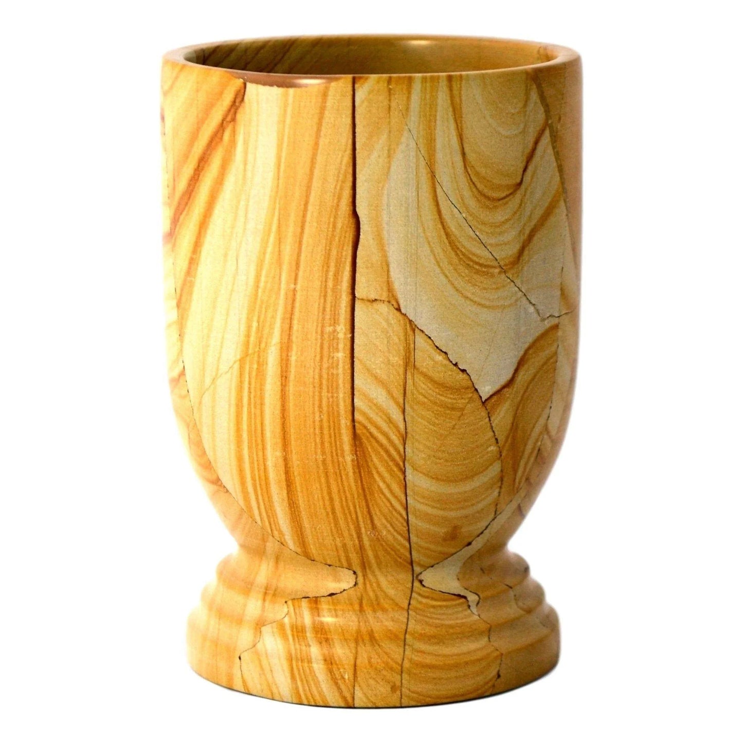 Bathroom Tumbler of Teak Marble - Nature Home Decor