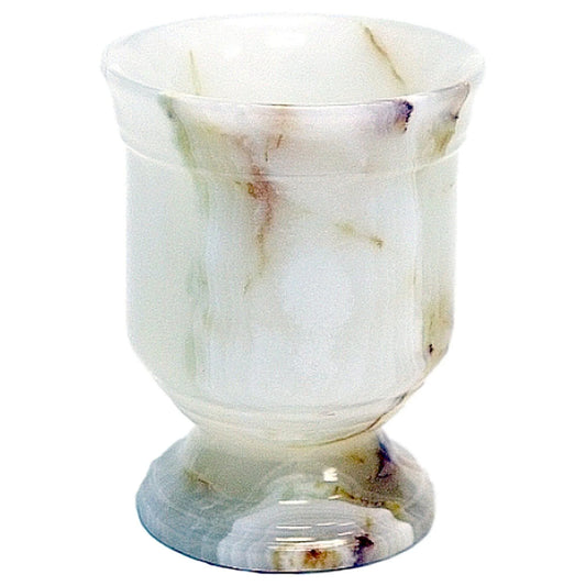 Bathroom Tumbler of White Onyx | Tasmanian Collection - Nature Home Decor