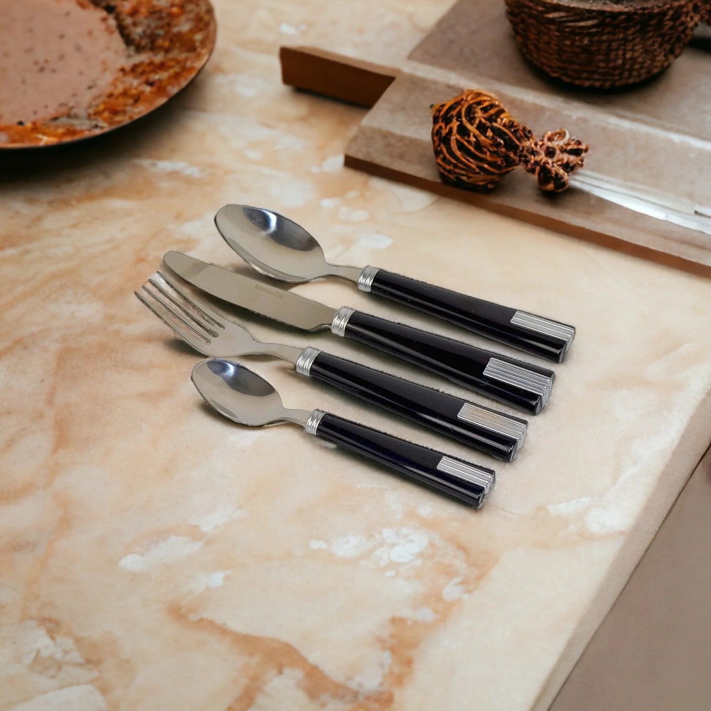 Black Flatware Set - Nature Home Decor