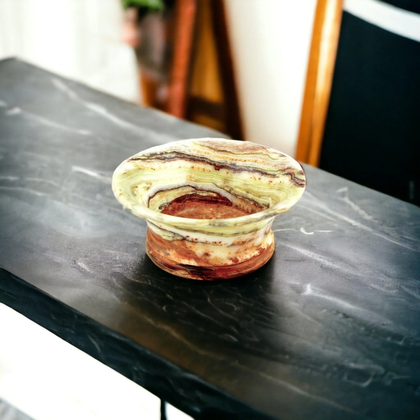 Light Green Onyx 8-inch Classic Fruit Bowl - Nature Home Decor