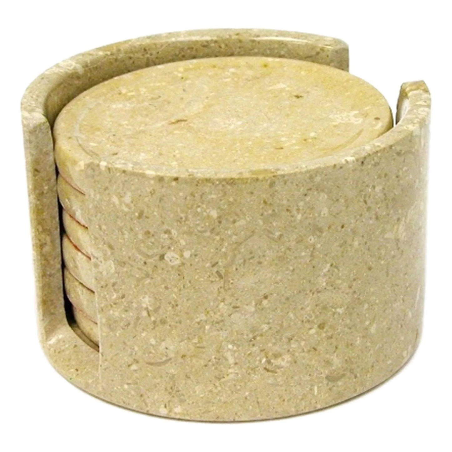 Sahara Beige Marble Coasters Set - Nature Home Decor