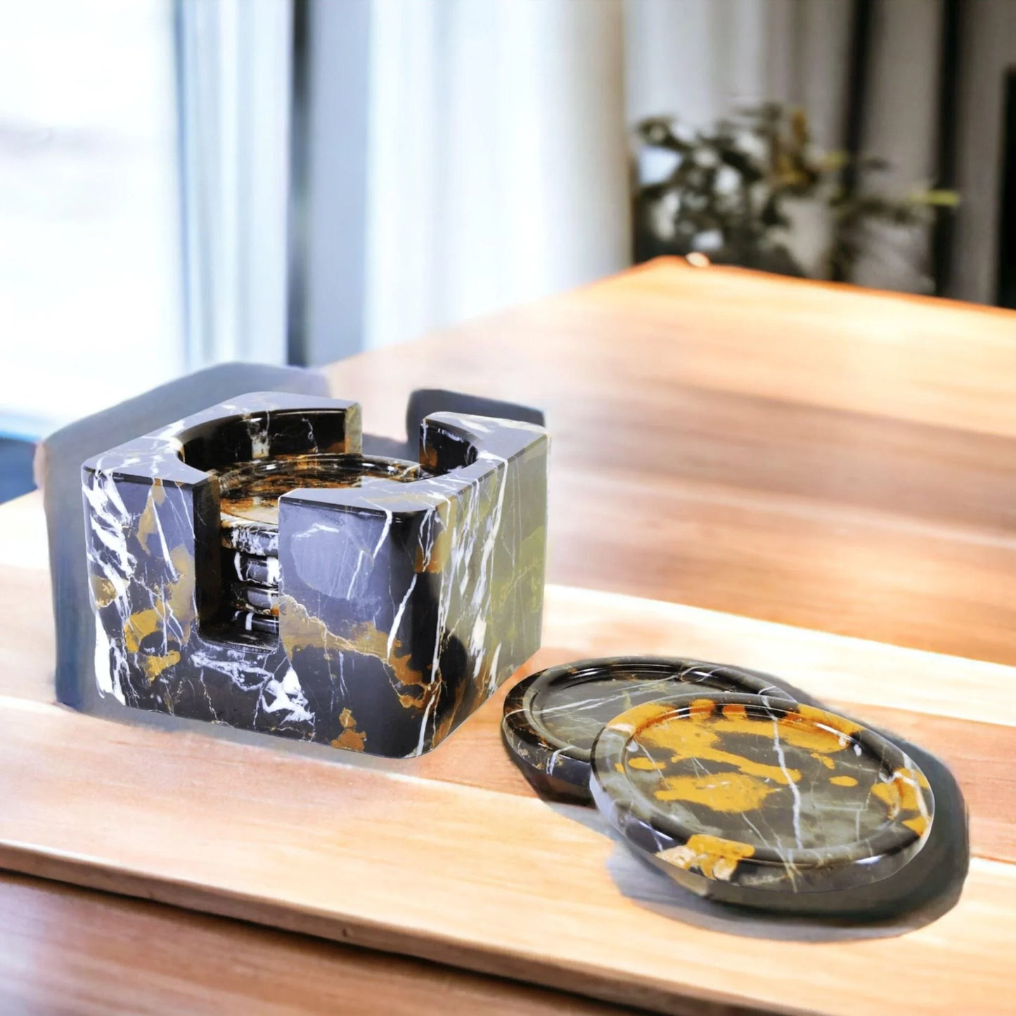 Michelangelo Marble Coaster Set - Nature Home Decor