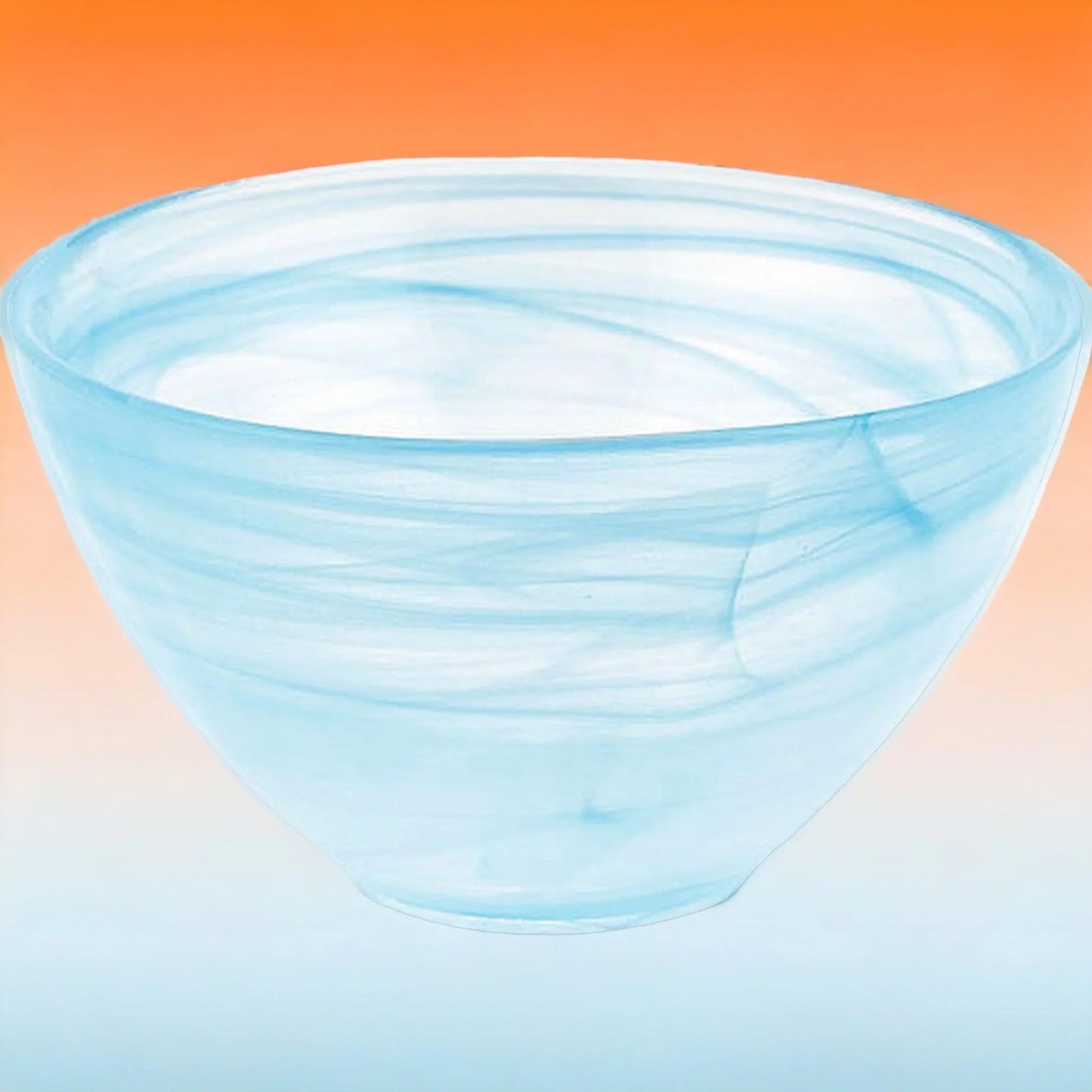 Decorative 6 inch Aqua Alabaster Finish Bowl - Nature Home Decor