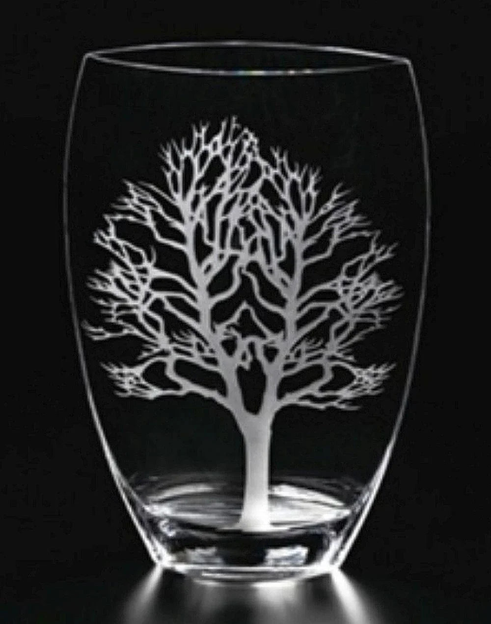 Tree of Life Decorative Crystal Vase - Nature Home Decor