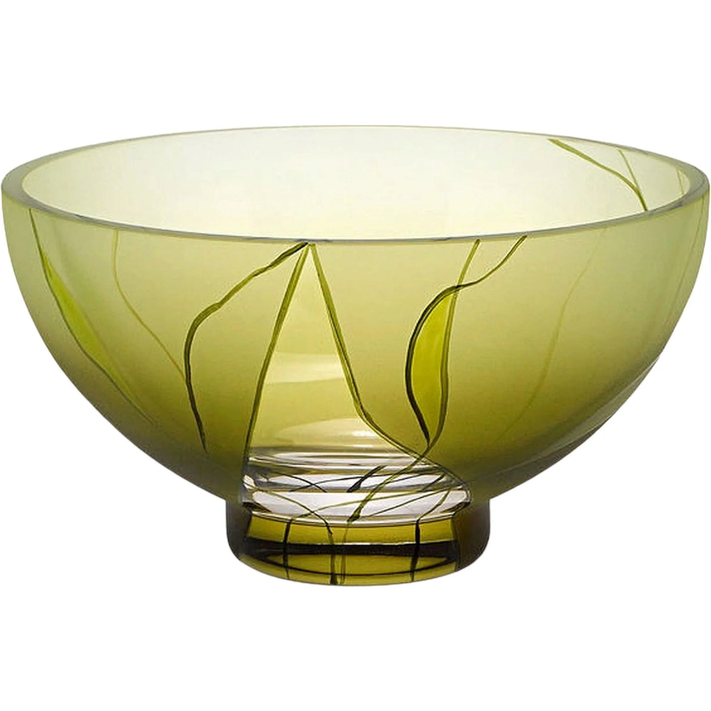 Evergreen Crystal Glass 7-inch Decorative Fruit Bowl - Nature Home Decor