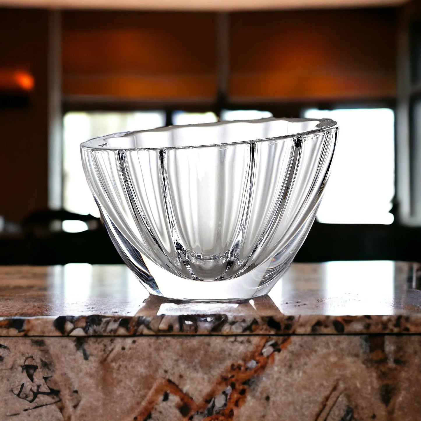 Decorative Heavy Crystal Milani 9-inch Bowl - Nature Home Decor