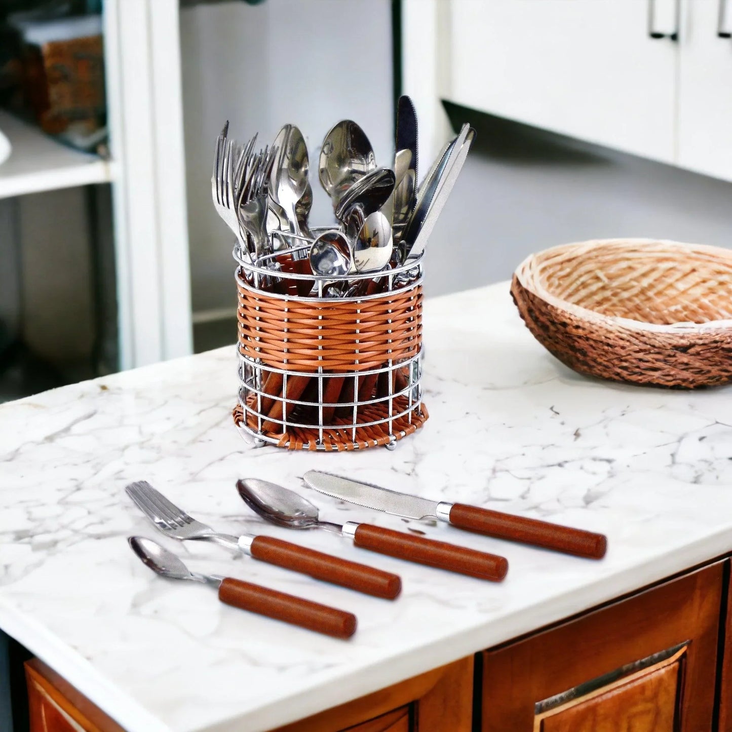 Wood Handles Flatware - Nature Home Decor