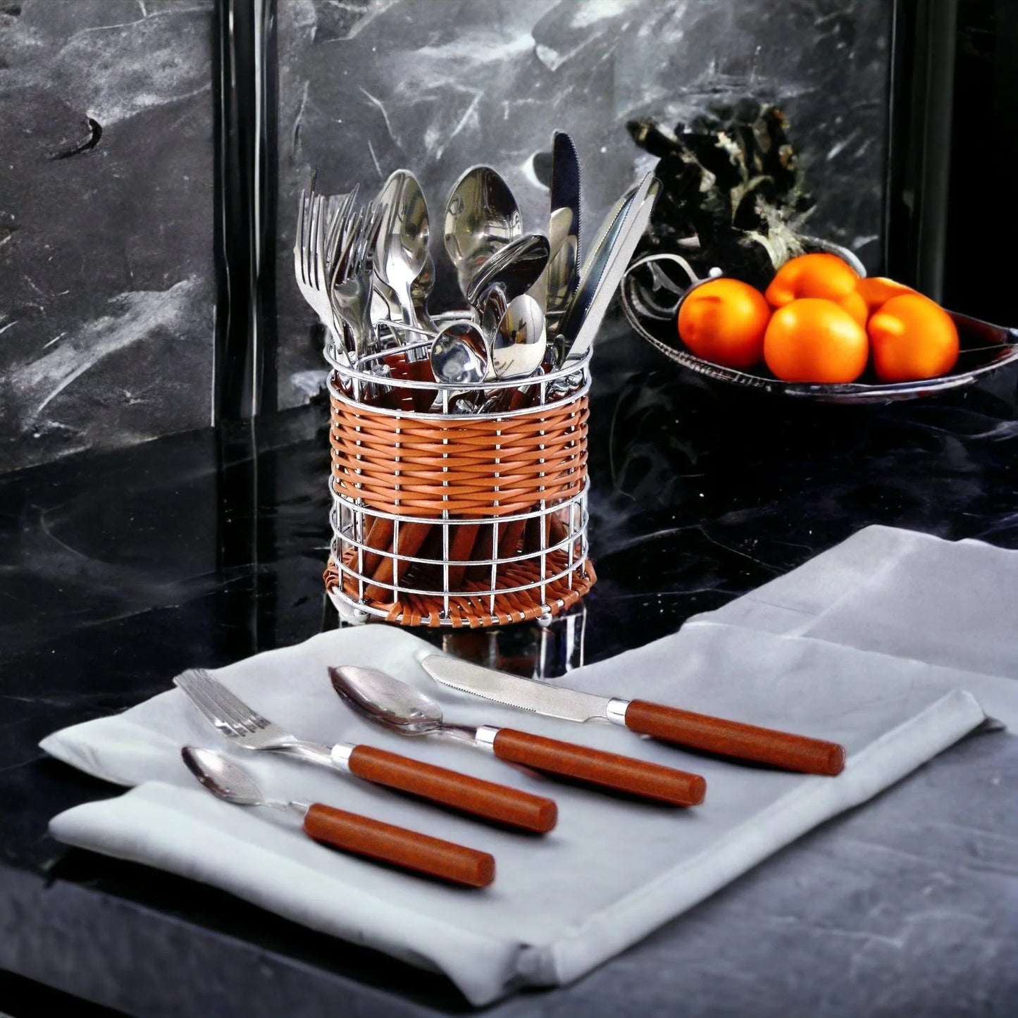 Wood Handles Flatware - Nature Home Decor