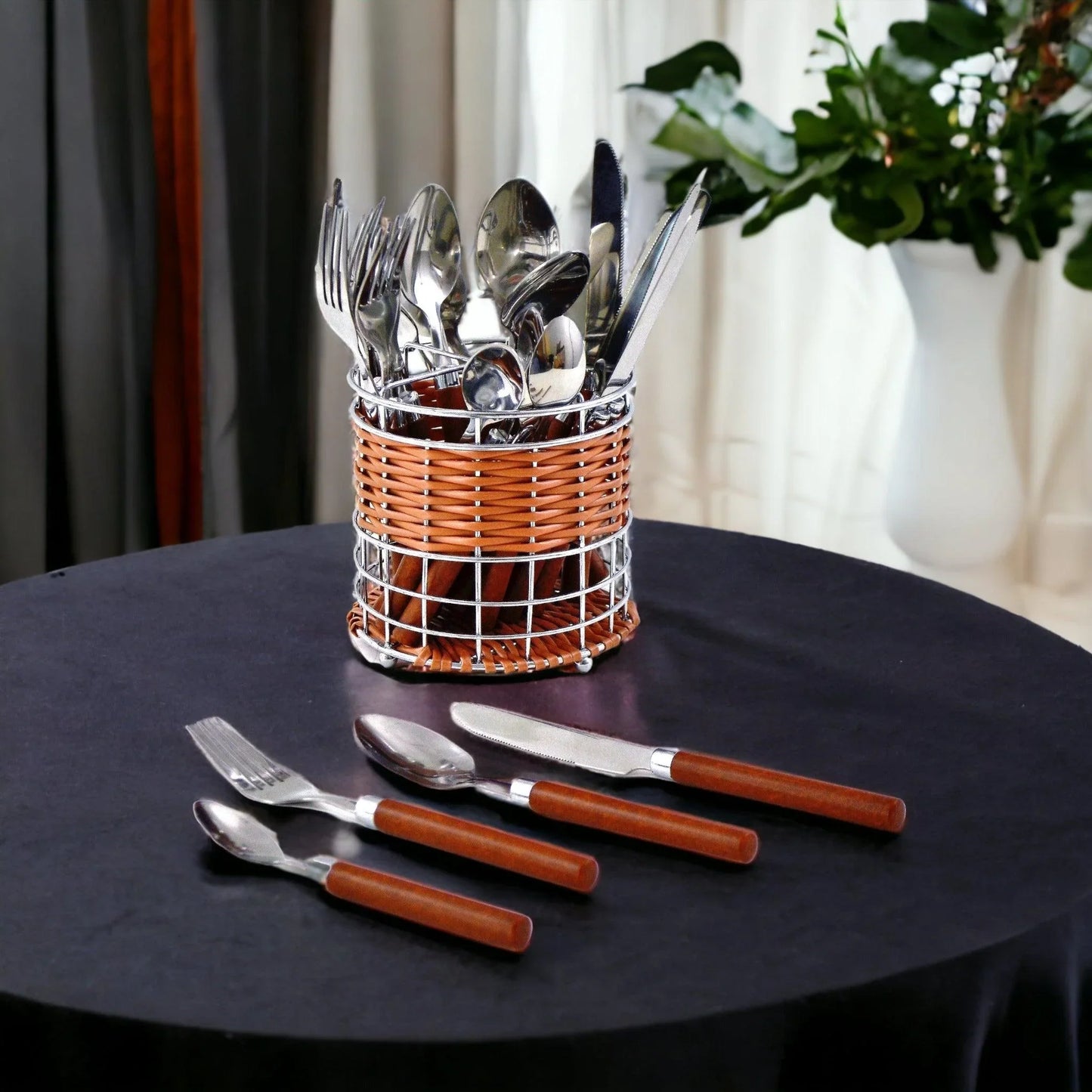 Wood Handles Flatware - Nature Home Decor