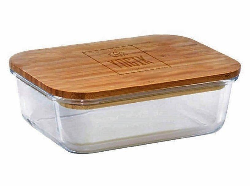 Food Storage Containers | Set of 4 Glass with Insulated Bamboo Covers - Nature Home Decor