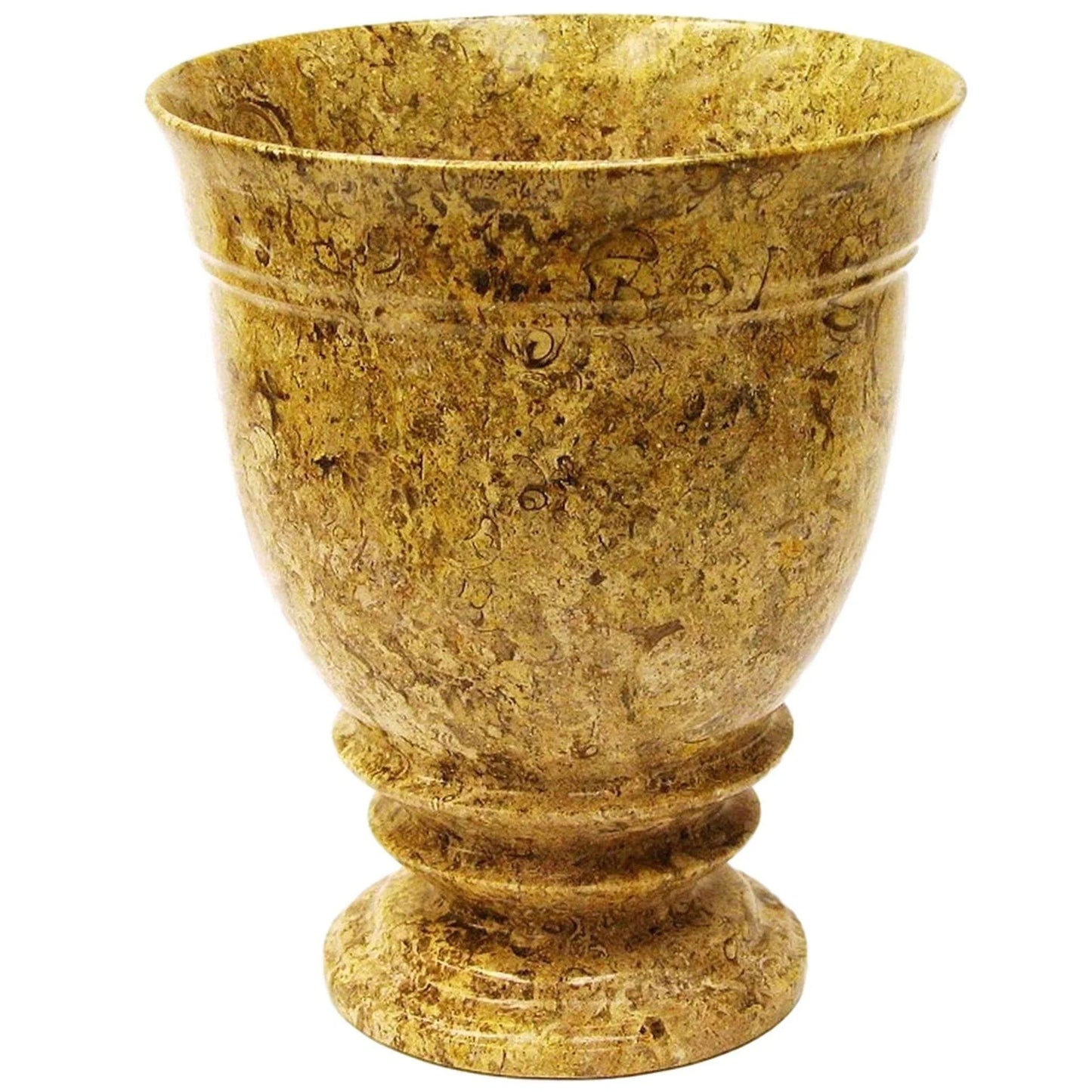 Fossil Stone Bathroom Wastebasket | Tasmanian Collection - Nature Home Decor