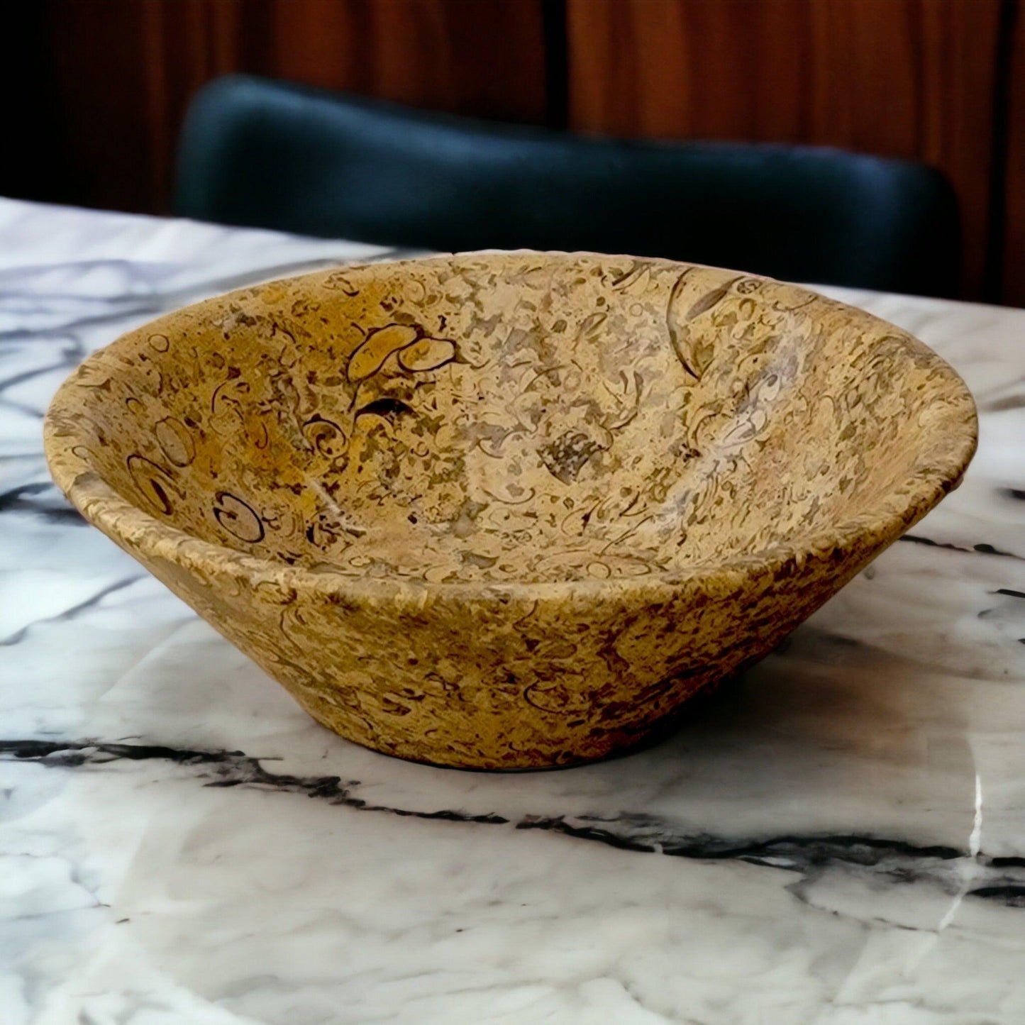 Fossil Stone Modern Fruit Bowl - Nature Home Decor
