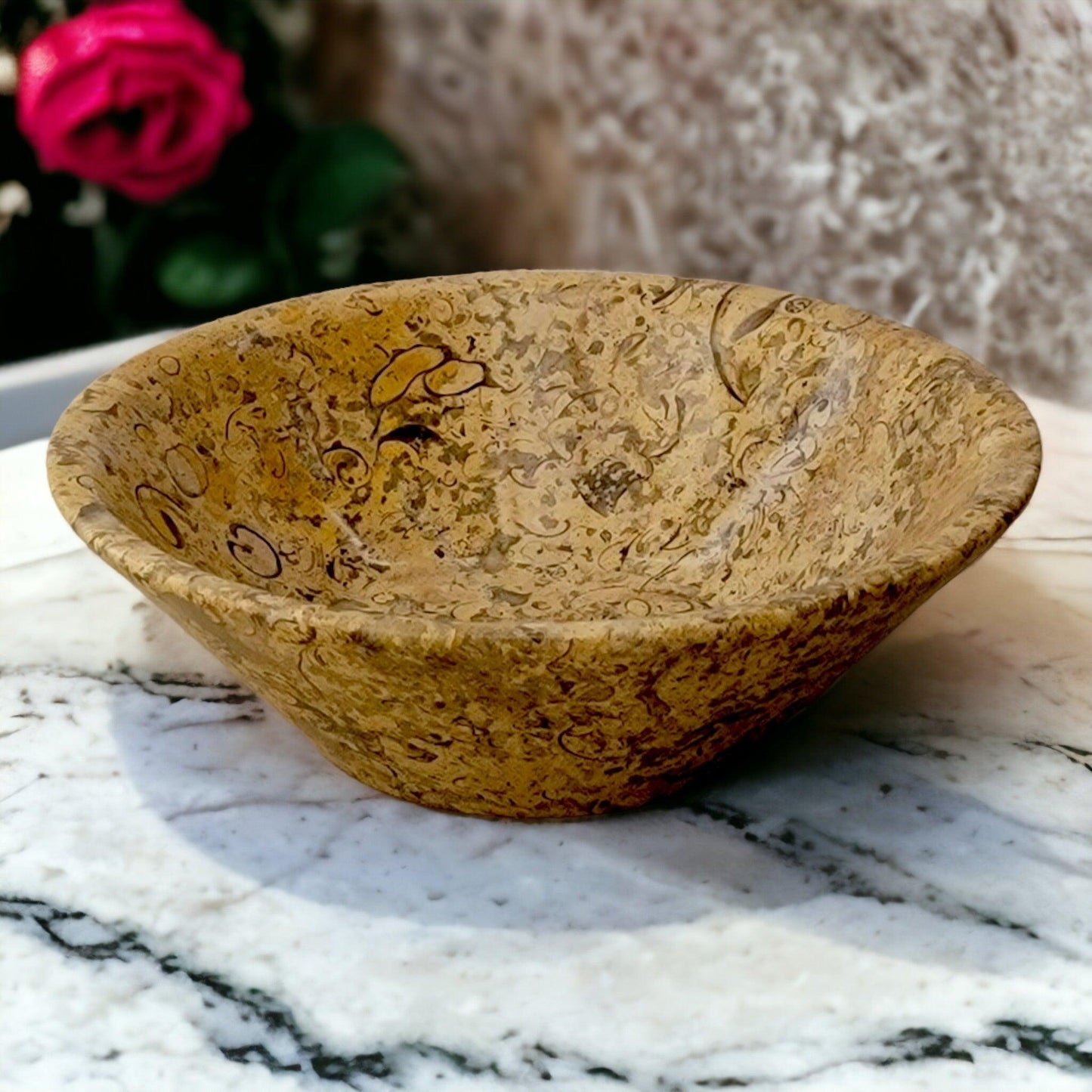 Fossil Stone Modern Fruit Bowl - Nature Home Decor