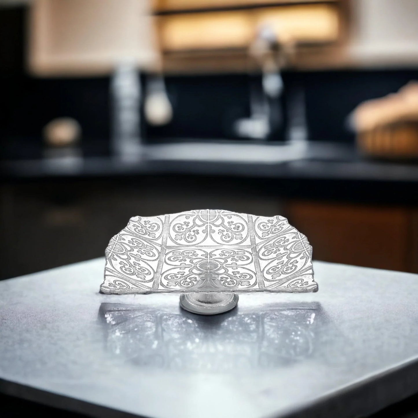 Guinnevere Silver Serving Dish - 12 inch Party Tray - Nature Home Decor