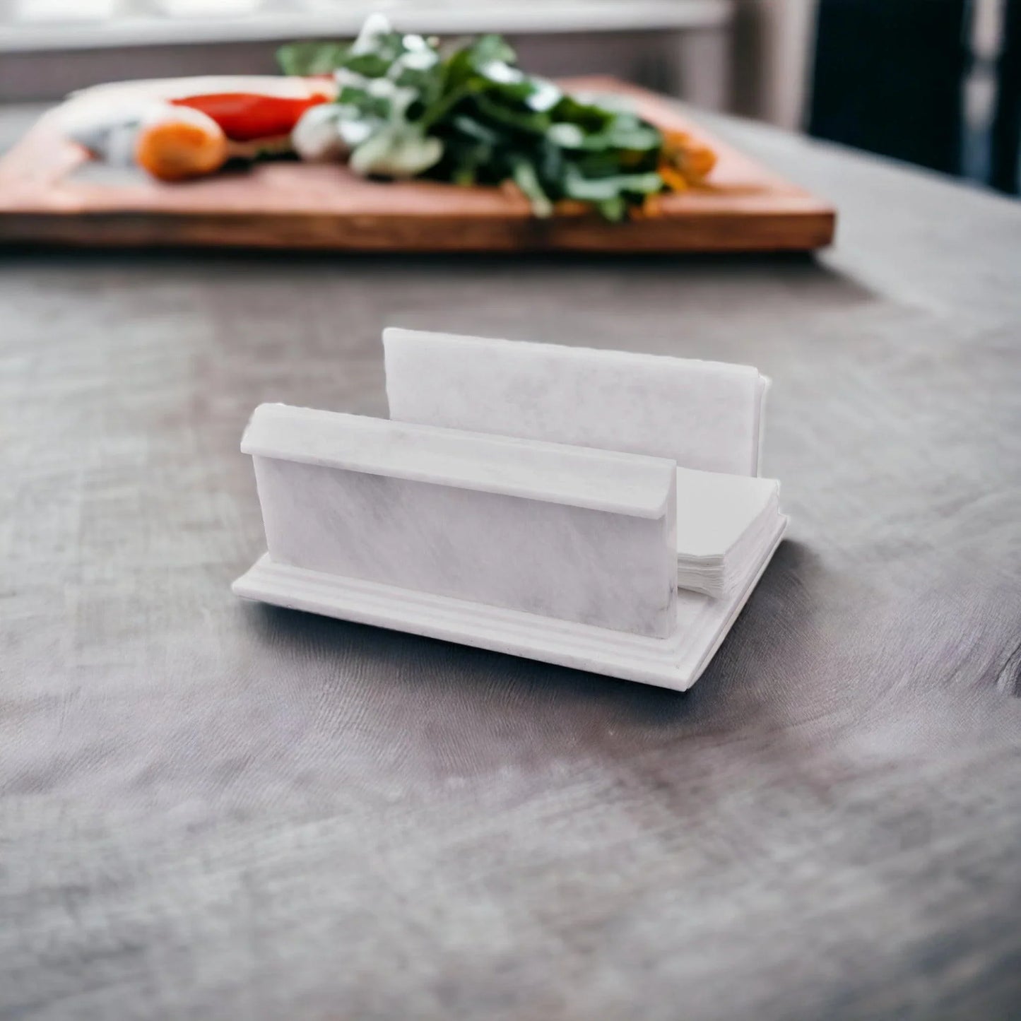 Hand Towel Holder of White Marble - Nature Home Decor