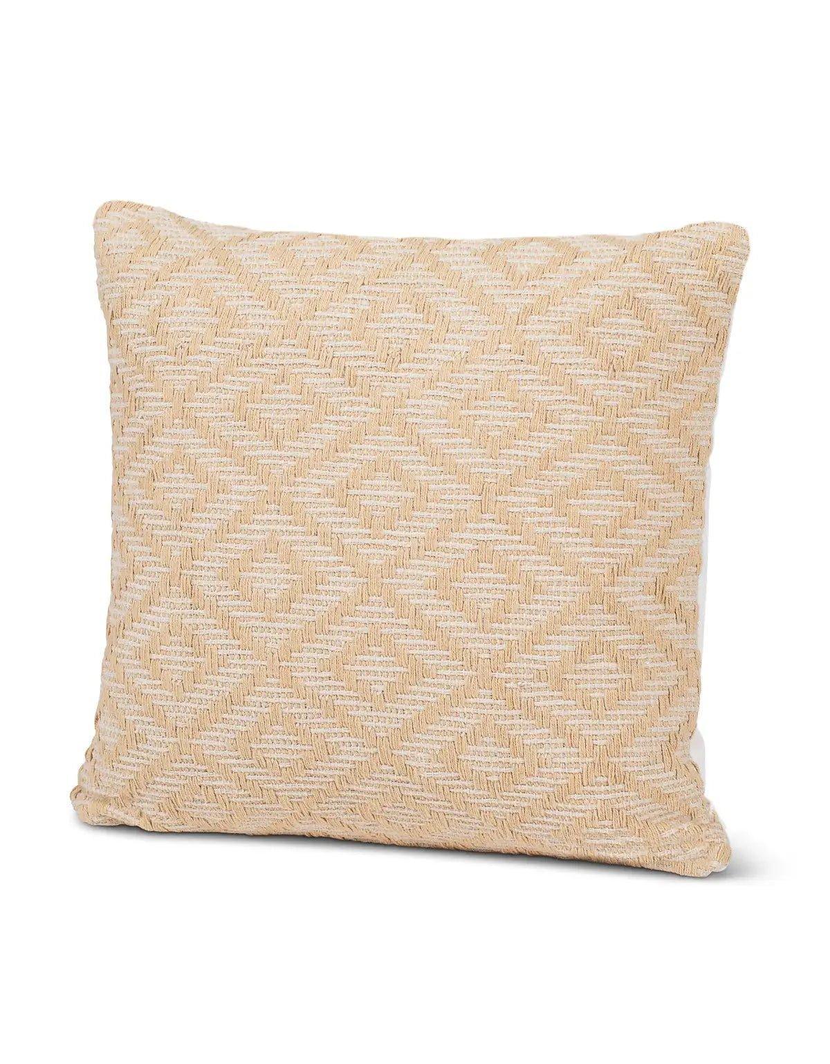 Handwoven Yellow Diamond Pillow Cover - Nature Home Decor