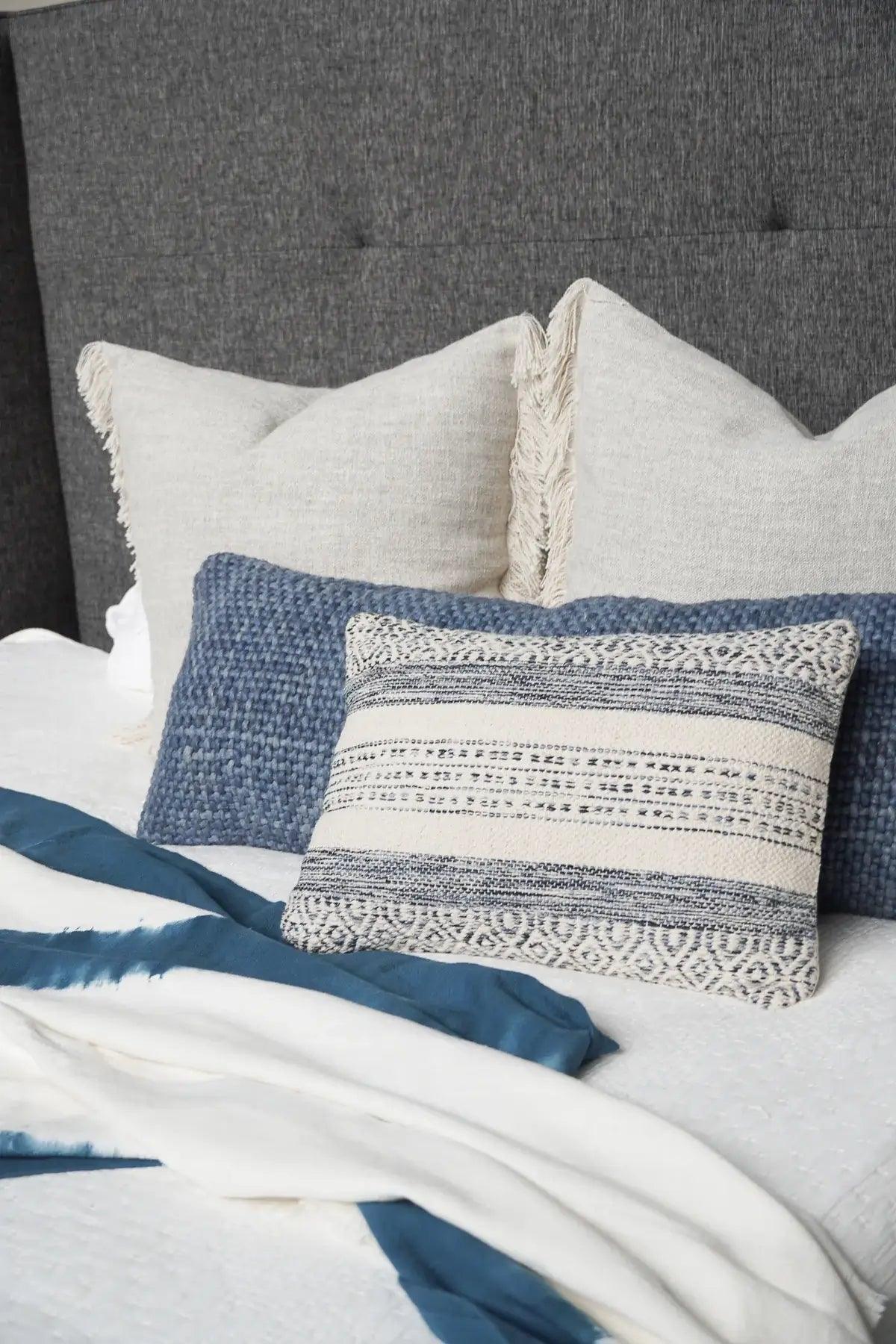 Indigo Blue Tie Dye Cotton Throw - Nature Home Decor
