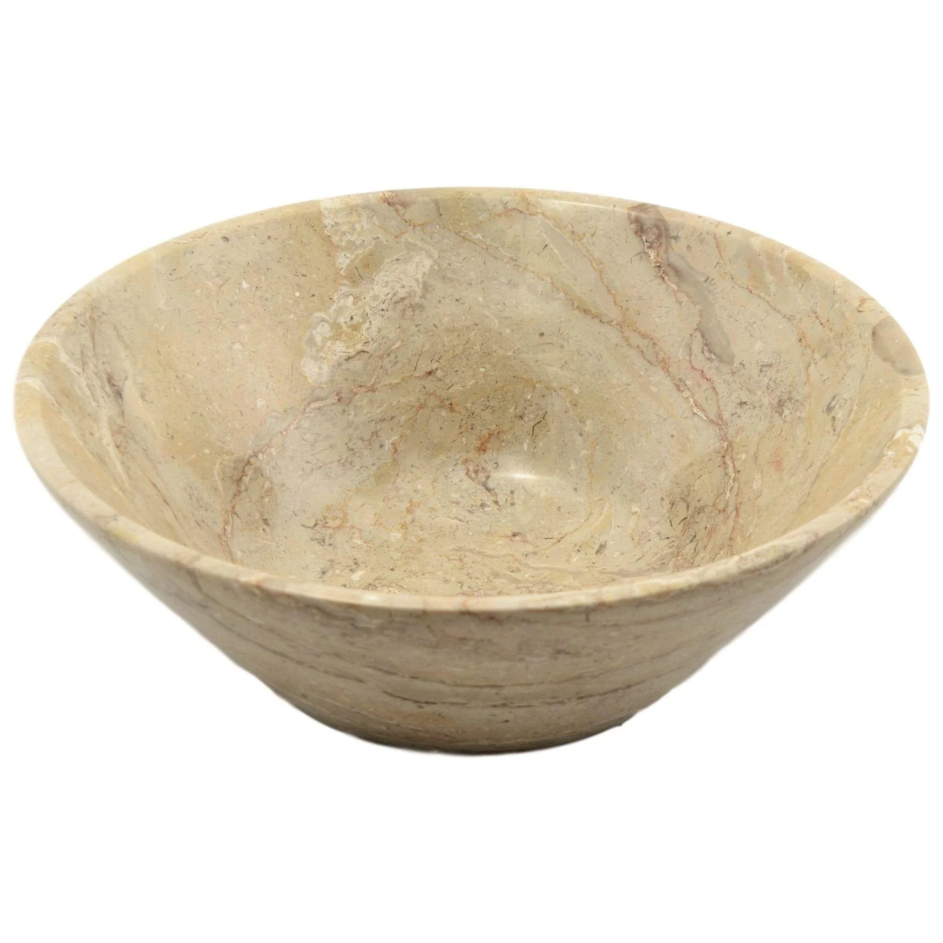 Sahara Beige Marble 9.5-inch Large Fruit Bowl - Nature Home Decor