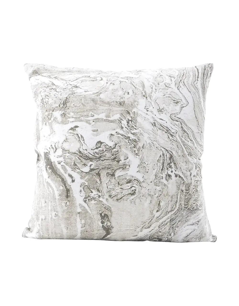 Linen Pillow Covers in Handcrafted Marble Print - Nature Home Decor