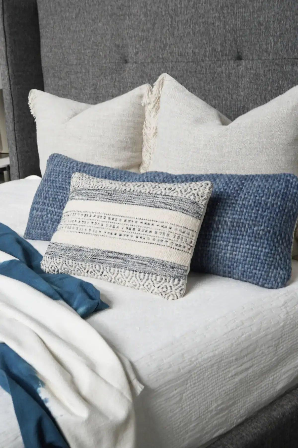 Luxe Indigo Handwoven Down Alternative Pillow - Nature Home Decor