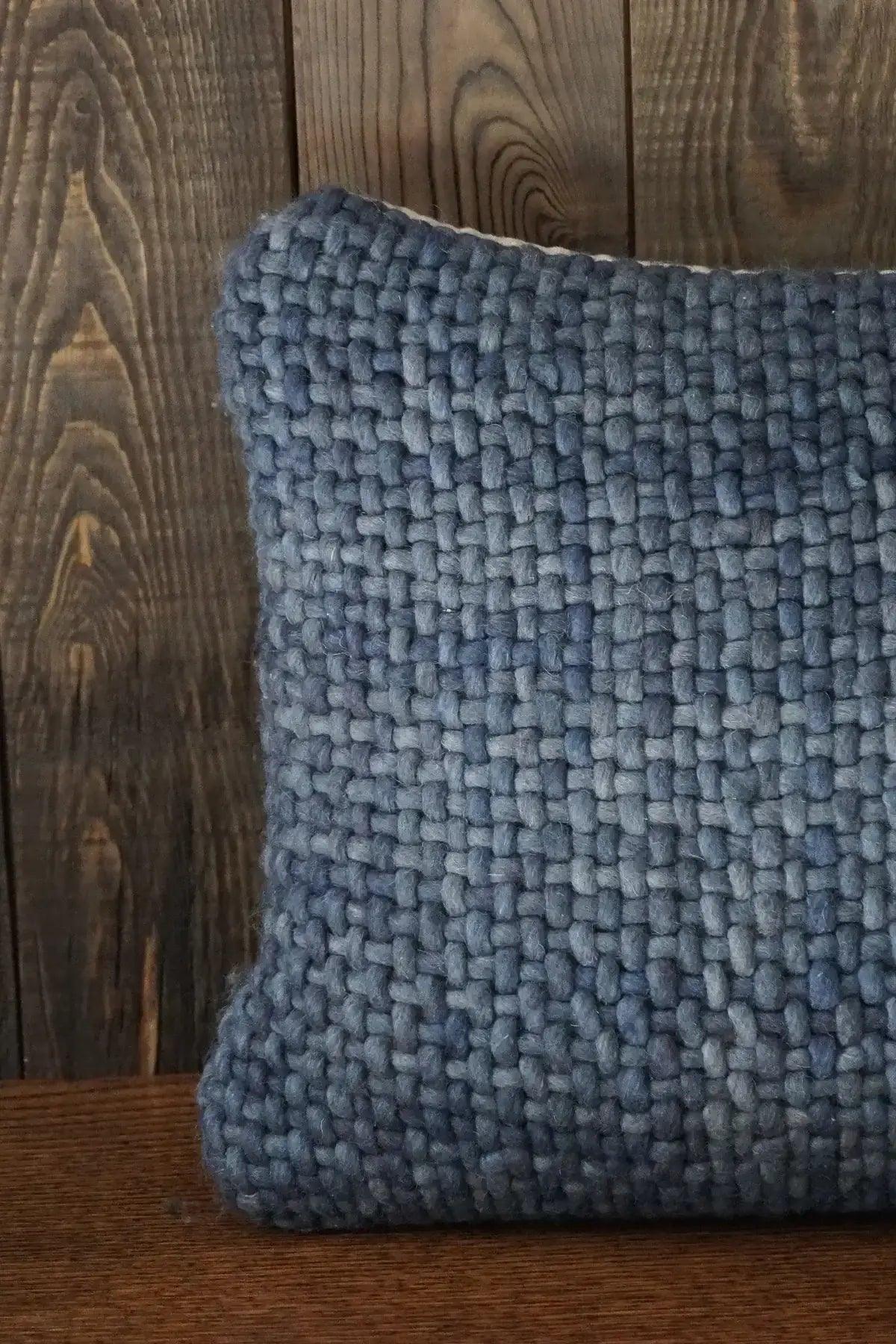 Luxe Indigo Handwoven Down Alternative Pillow - Nature Home Decor
