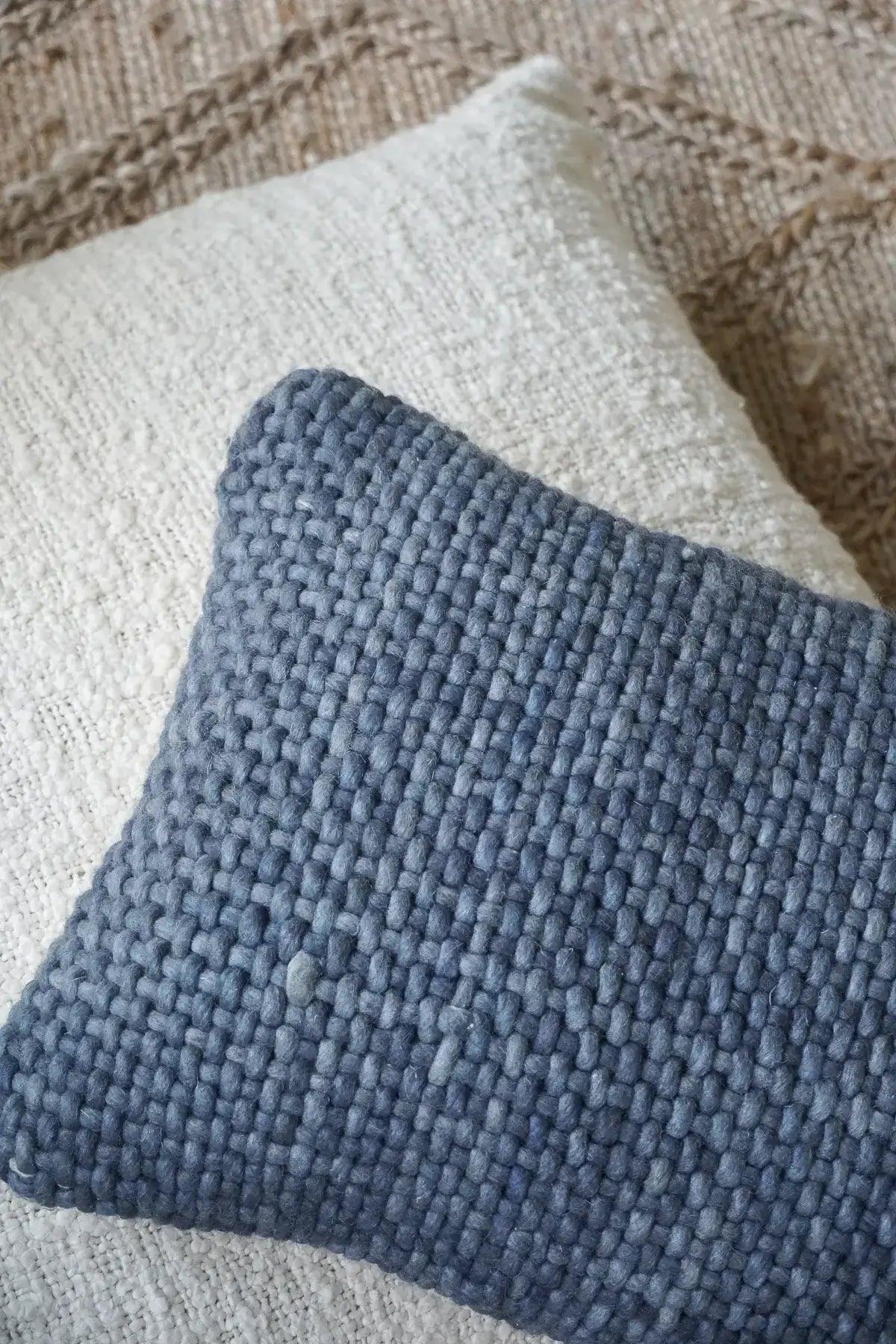Luxe Indigo Handwoven Down Alternative Pillow - Nature Home Decor