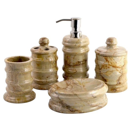 Luxury Bathroom Sets of Sahara Beige Marble in Bengal Collection - Nature Home Decor