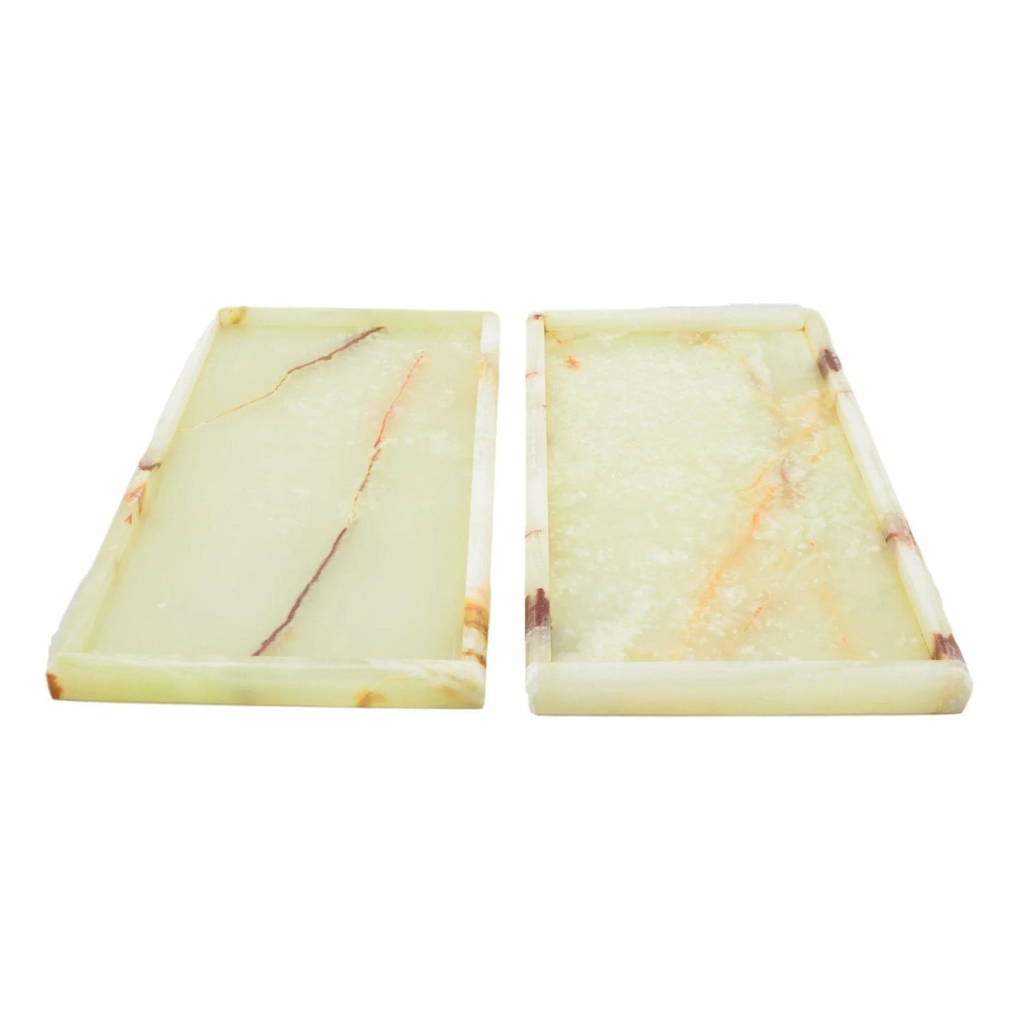 White Onyx Bathroom Vanity Tray | Vanity Trays Collection - Nature Home Decor