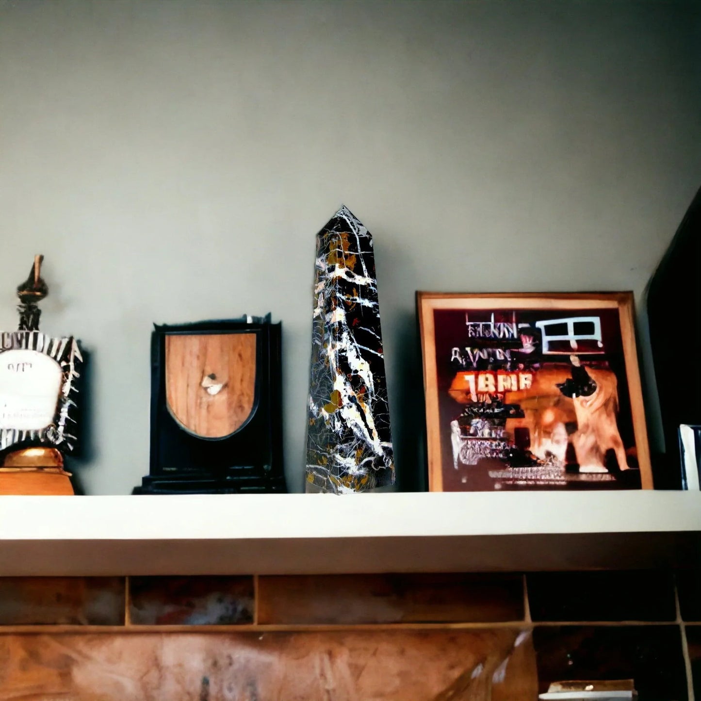 Michelangelo Marble Obelisk | 14 inches Tall - Nature Home Decor