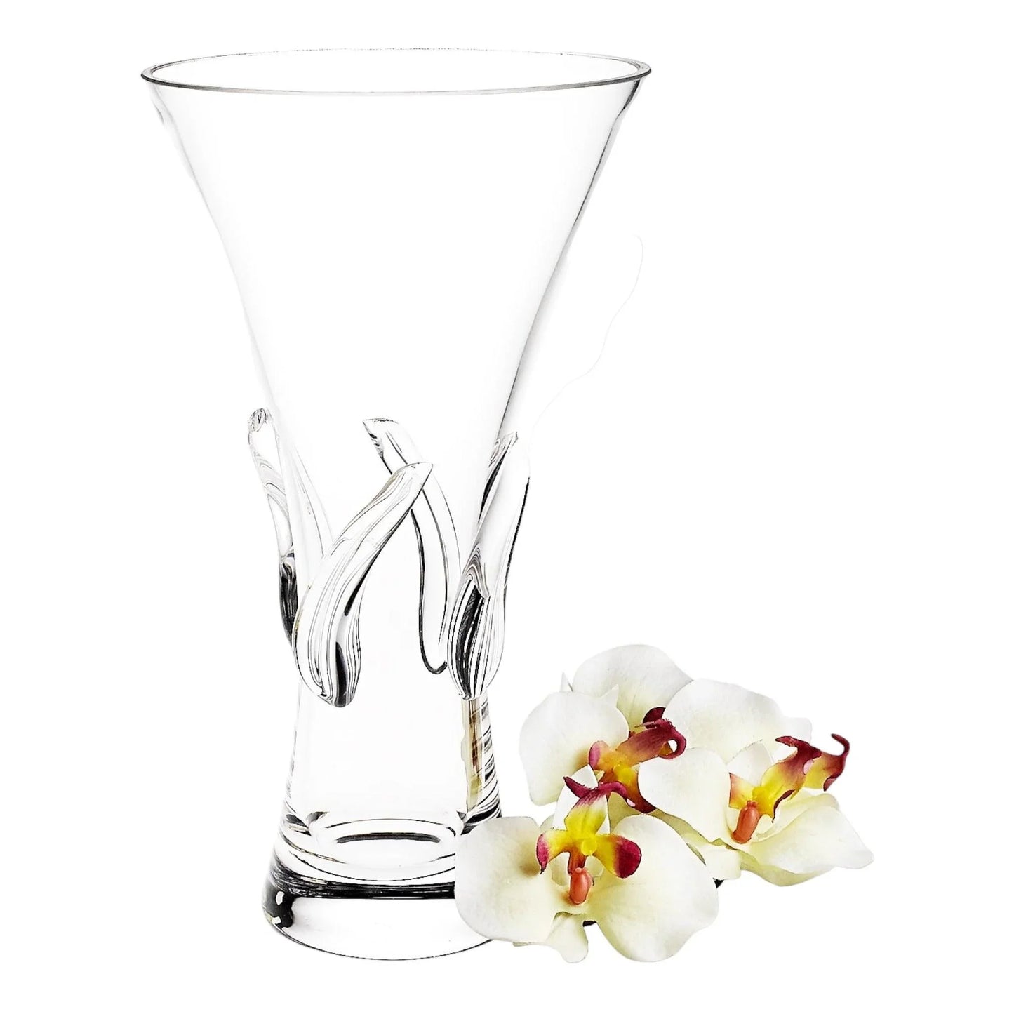 Monterrey Crystal 12 inch Decorative Vase - Nature Home Decor
