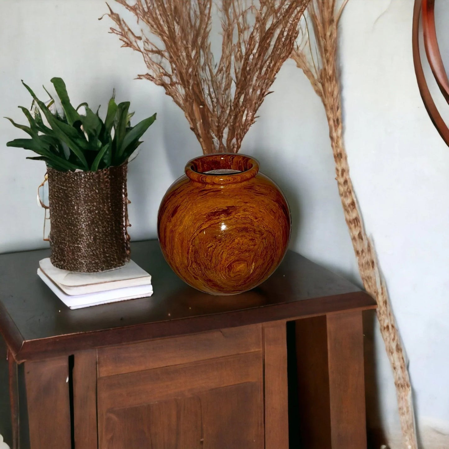 Multi Brown Onyx 12 inch Vase - Nature Home Decor