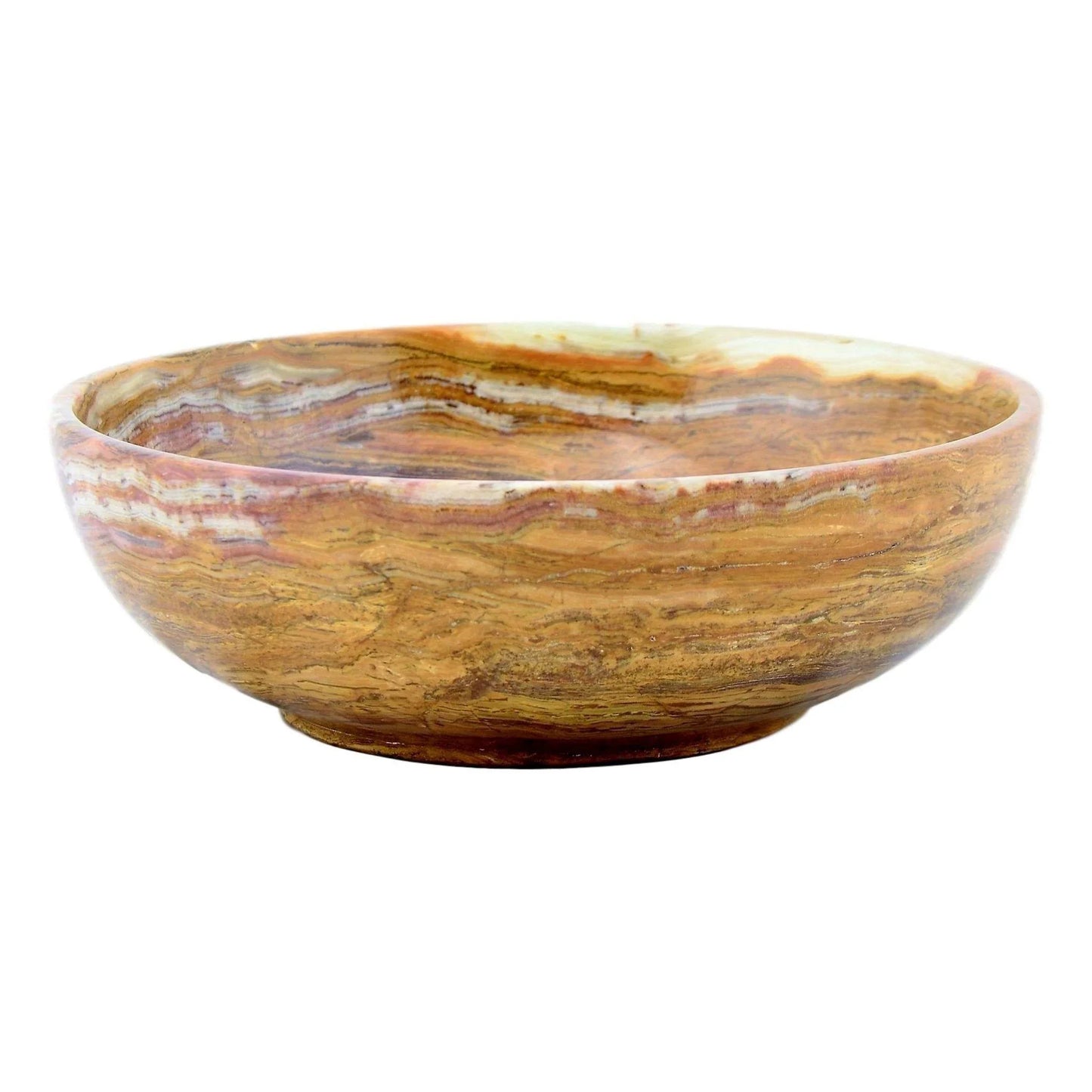 Multi Brown Onyx 8-inch Decorative Bowl - Nature Home Decor