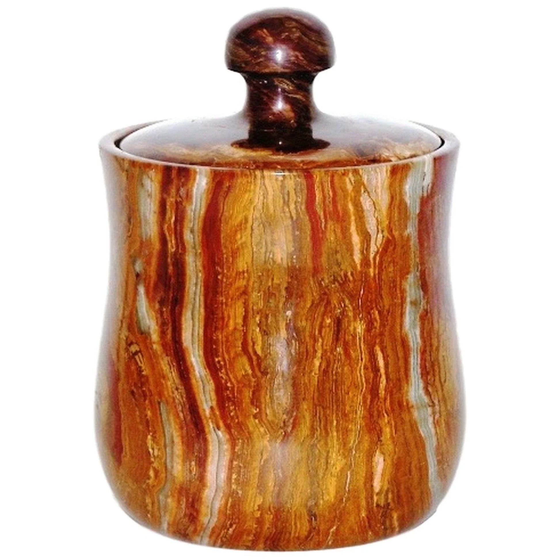 Multi Brown Onyx Modern Kitchen Canister - Nature Home Decor