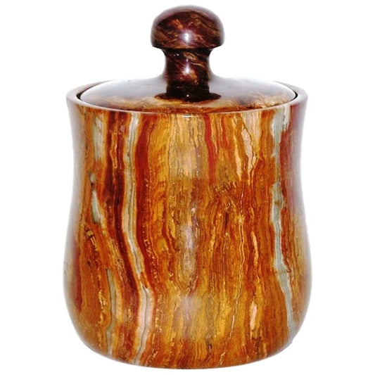 Multi Brown Onyx Modern Kitchen Canister - Nature Home Decor