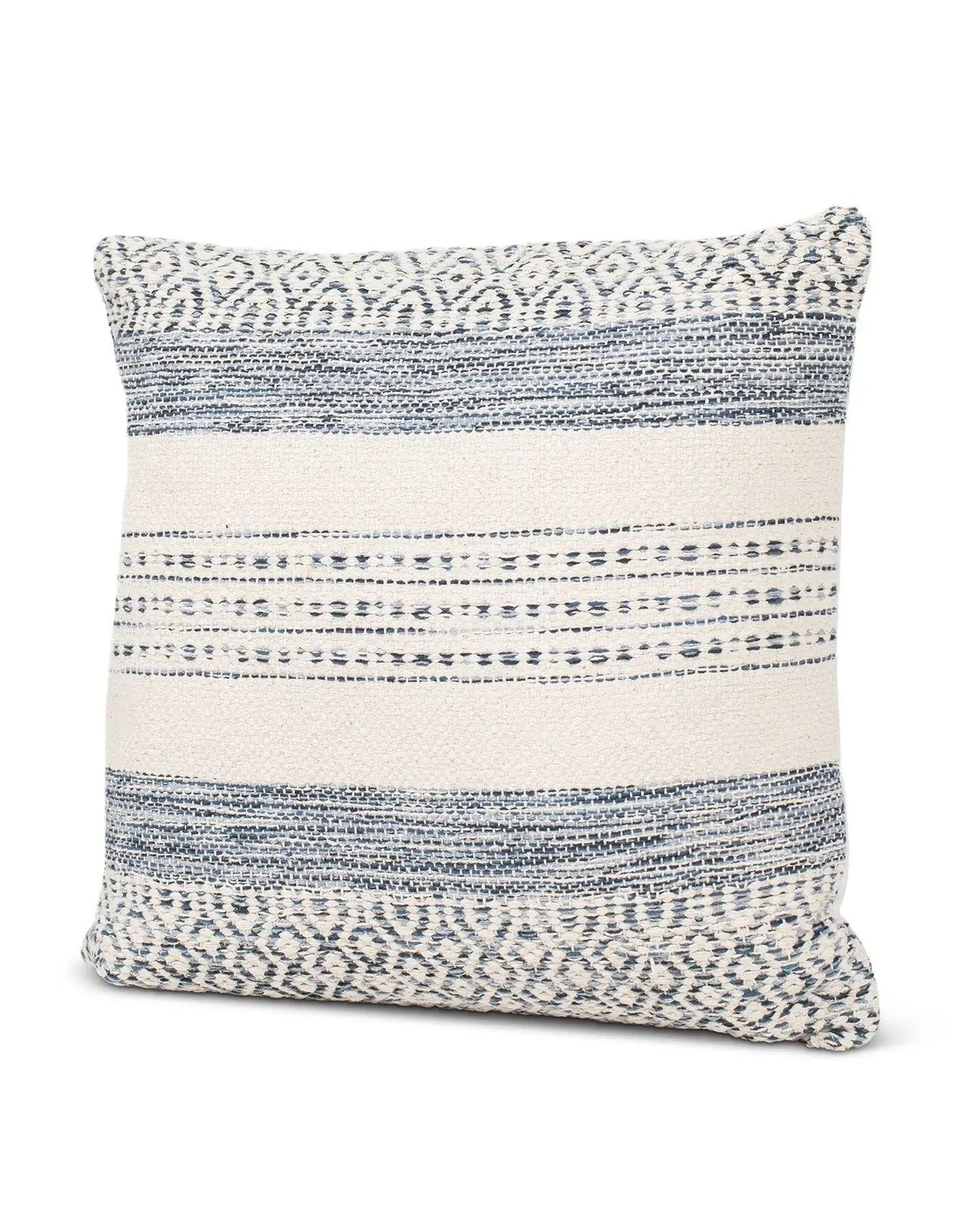 Indigo Striped Handwoven Pillow Cover - Nature Home Decor