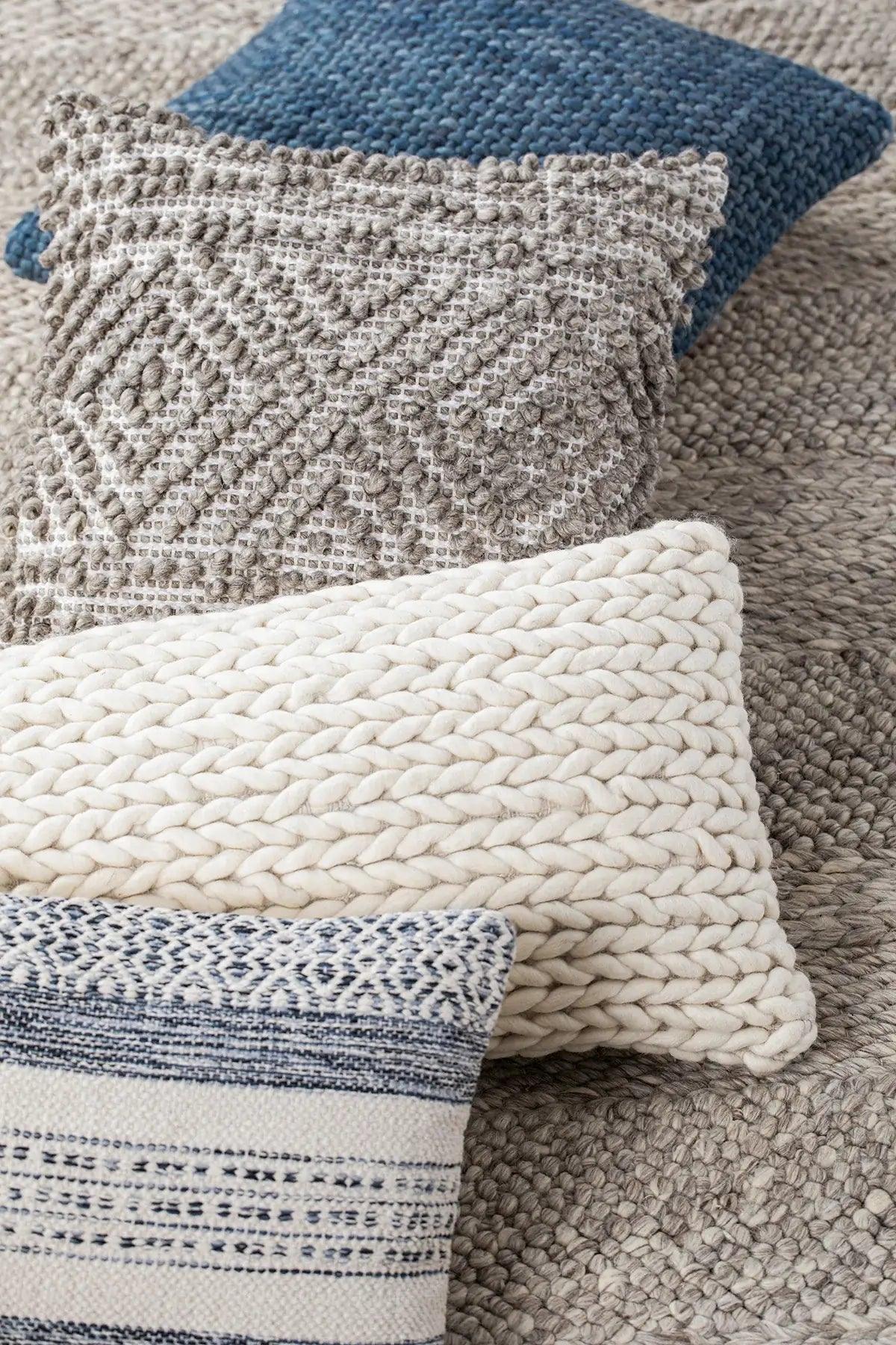 Indigo Striped Handwoven Pillow Cover - Nature Home Decor