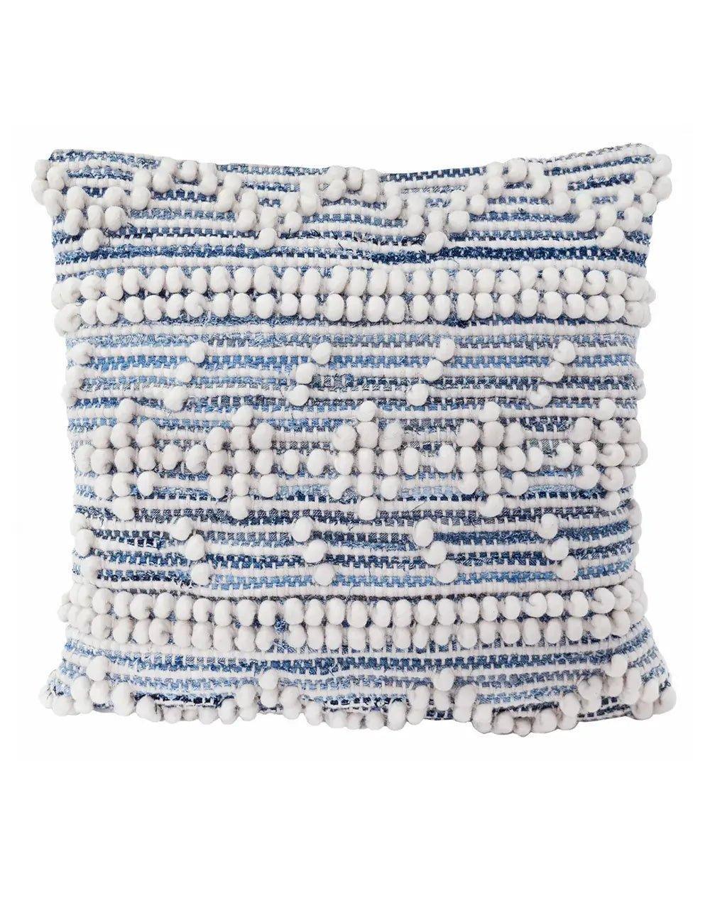 Recycled Denim Pillow Cover | Handwoven Collection - Nature Home Decor