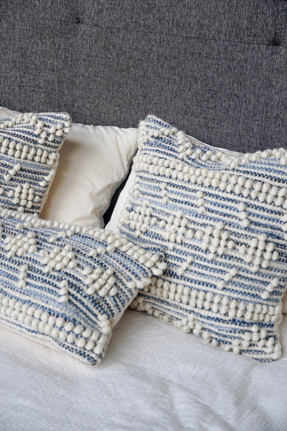 Recycled Denim Pillow Cover | Handwoven Collection - Nature Home Decor